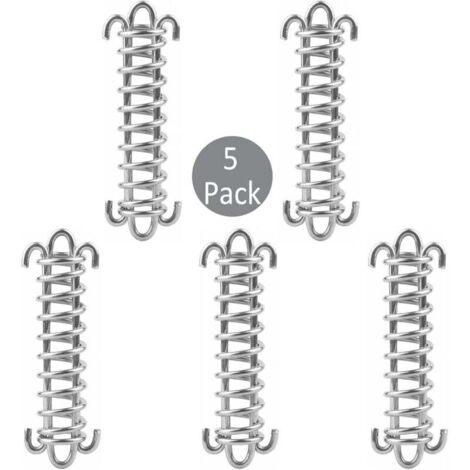 Fixations d'ombrage de Voile, 5 Pcs Boucle de Corde de Ressort de Tente en , Kit de Fixation pour Voile de Jardin, Kit de Fixation Voile d'ombrage, Kit de Fixation de Voile Solaire