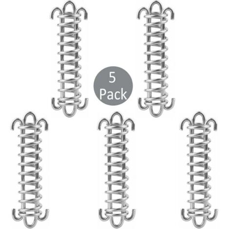 Fixations d'ombrage de Voile, 5 Pcs Boucle de Corde de Ressort de Tente en , Kit de Fixation pour Voile de Jardin, Kit de Fixation Voile d'ombrage, Kit de Fixation de Voile Solaire