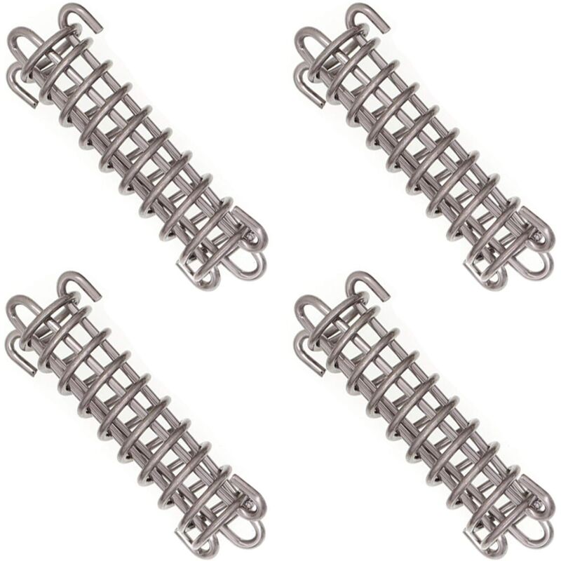 Fixations d'ombrage de Voile Tente Corde Résistante Ressort Trampoline 4 Pièces Métal Accessoires Ressorts pour Le Camping en Plein Air Randonnée