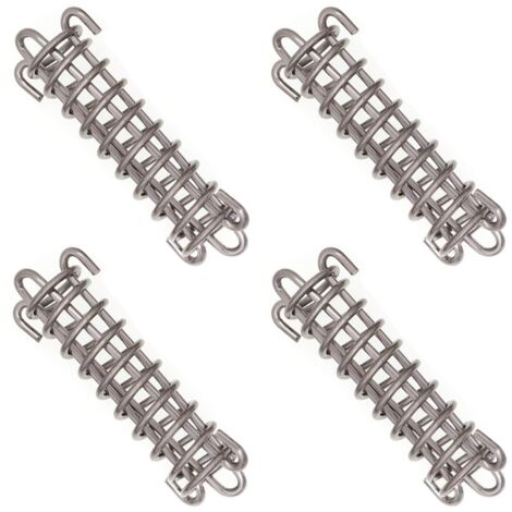 Fixations d'ombrage de Voile Tente Corde Résistante Ressort Trampoline 4 Pièces Métal Accessoires Ressorts pour Le Camping en Plein Air Randonnée Voyage Pique Nique Tente de Plage Auvent.