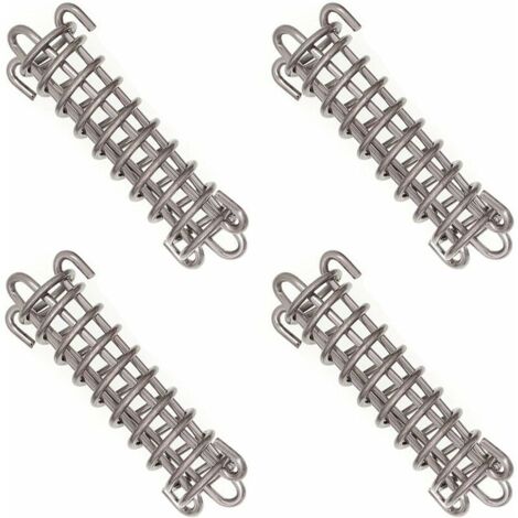 Fixations d'ombrage de Voile Tente Corde Résistante Ressort Trampoline 4 Pièces Métal Accessoires Ressorts pour Le Camping en Plein Air Randonnée Voyage Pique Nique Tente de Plage Auvent