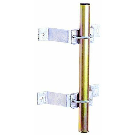 Fixations murales type ascenseur – Déport 100 mm – Mât Ø 30 à 50 mm – Acier galvanisé pour antennes satellites – Elap