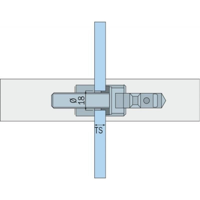 Fixations pour poignées série stg inox et nylon ø 26, 32, 34 et 40 mm - montage droit par paire Normbau