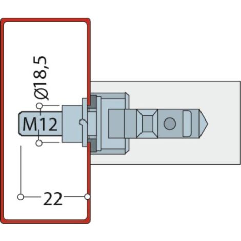 Fixations pour poignées série STG inox et nylon Ø 26, 32, 34 et 40 mm - pour montage droit simple - NORMBAU
