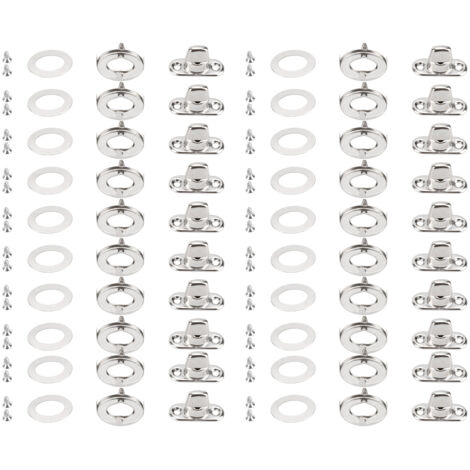 Fixations Twist Lock Marine pour Toile - Fermoirs et Studs en Zinc - 100 Pcs - Tentes et Bâches