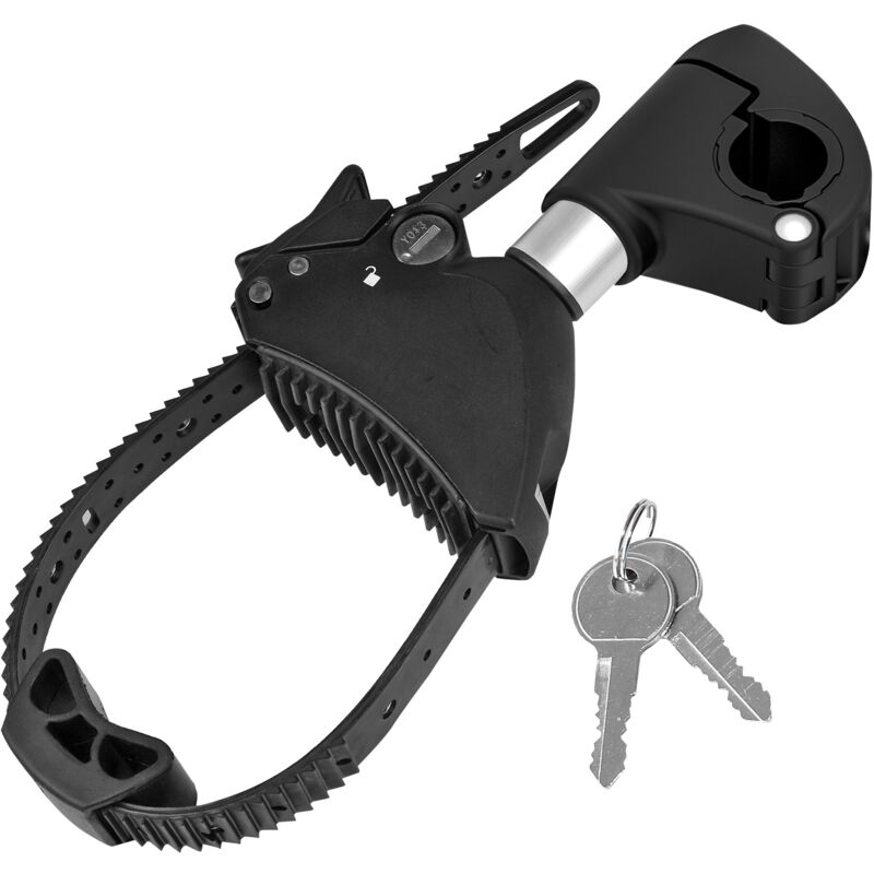 Eufab - Porte-vélo : Fixe-cadre Court Amovible ø 25 + 30 Mm Antivol Avec Collier De Serrage - Porte-vélos