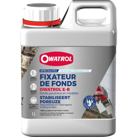 Fixe les fonds farineux, poreux et réduit le risque d'écaillage Owatrol OWATROL E-B  2.5 litres