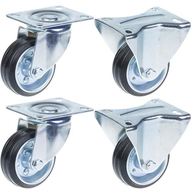 Fixed and swivel wheels of