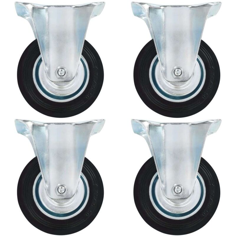 Fixed Casters 4 pcs 100 mm vidaXL
