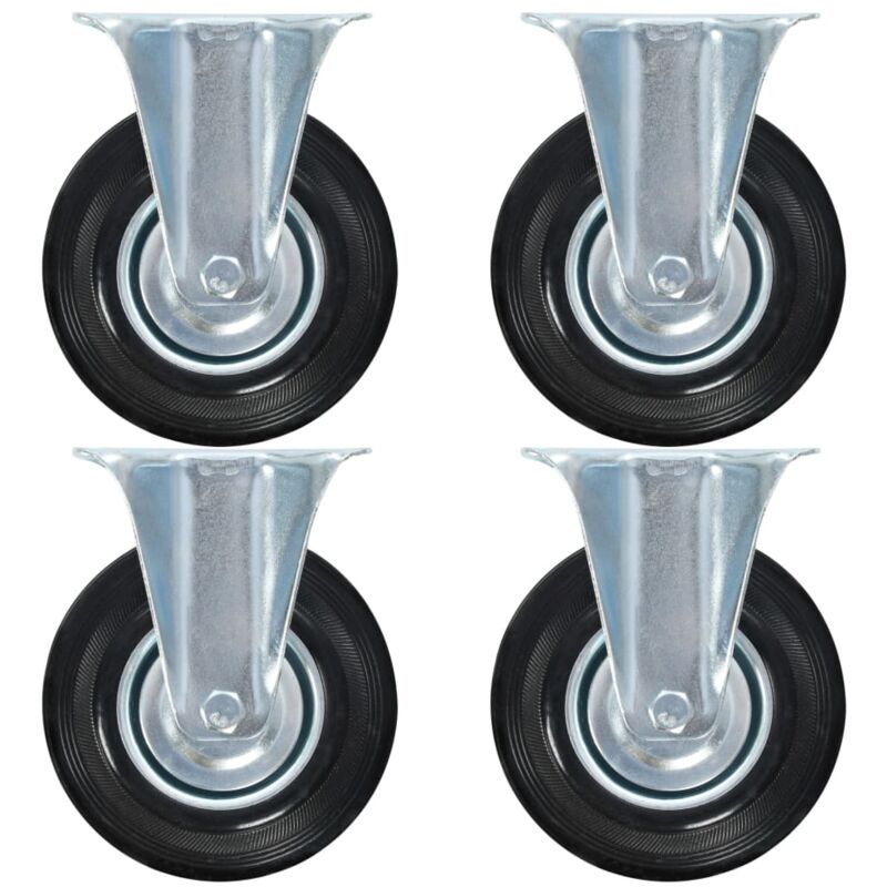 Fixed Casters 4 pcs 125 mm Vidaxl