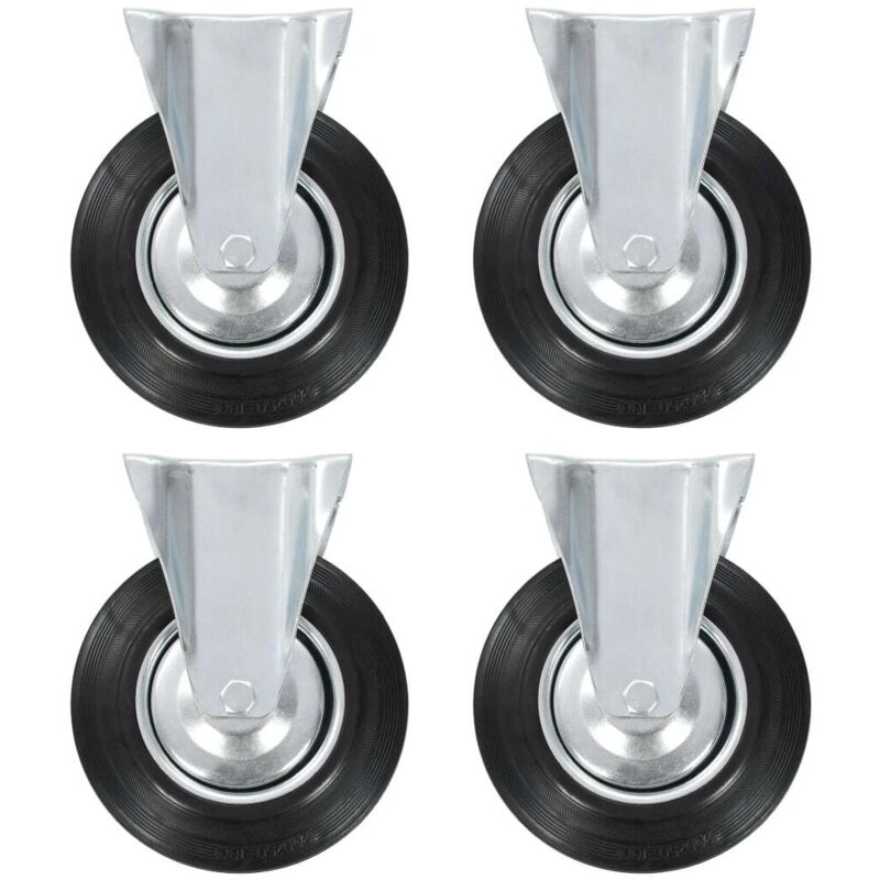 8 pcs Fixed Casters 200 mm Vidaxl
