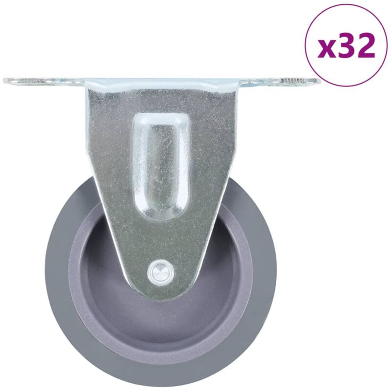 32 pcs Fixed Casters 75 mm vidaXL