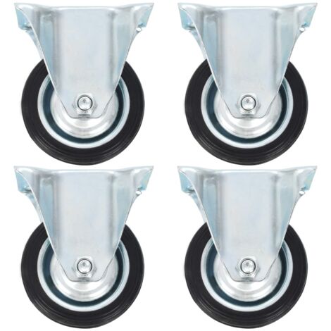 Fixed Casters 4 pcs 75 mm vidaXL