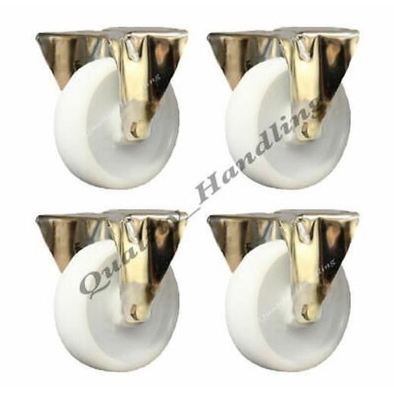 Fixed Casters - UNBRANDED - 100mm - Stainless Steel - Nylon - 150kg Max Load