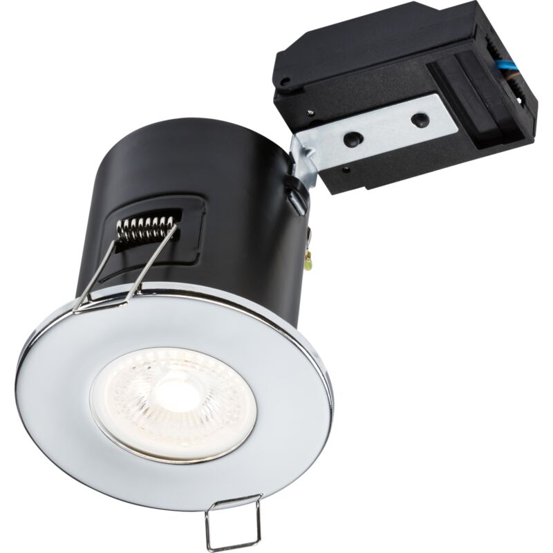 Fixed GU10 Fire-Rated Downlight - Chrome 230V IP20 35W