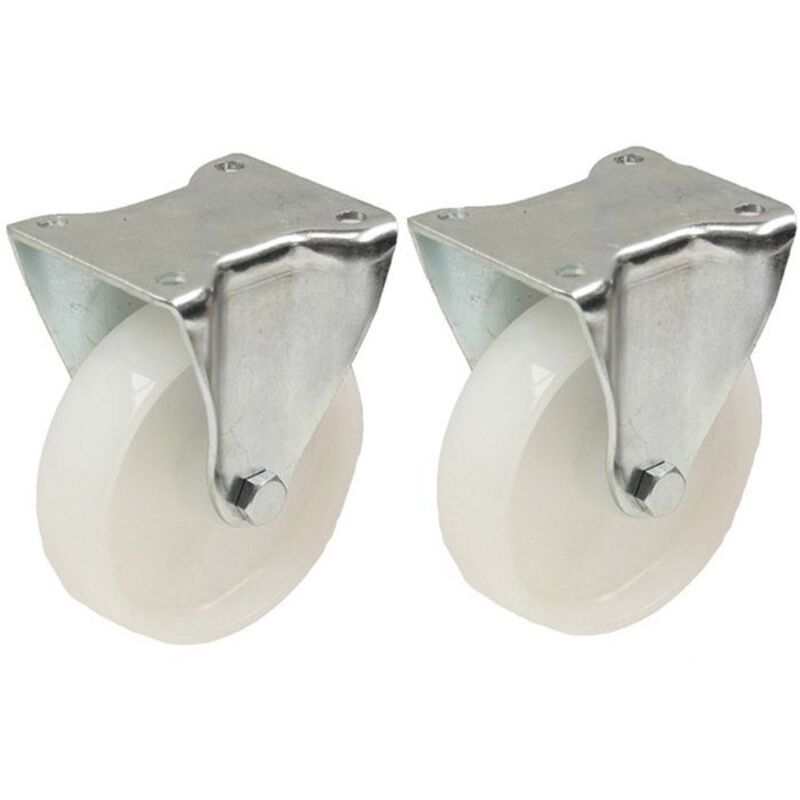 Fixed wheels - Parnells - 2-80mm - Nylon - Load 120kg - Non-marking