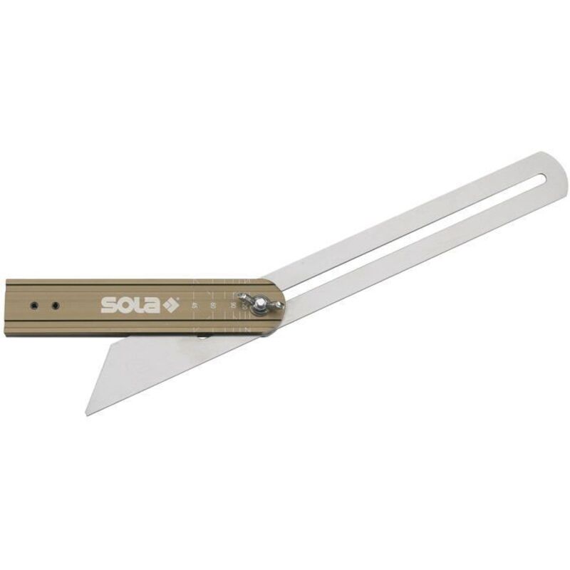 Adjustable Square - Sola - VSTG 300 - Stainless Steel - 300 mm - Gray/Brown