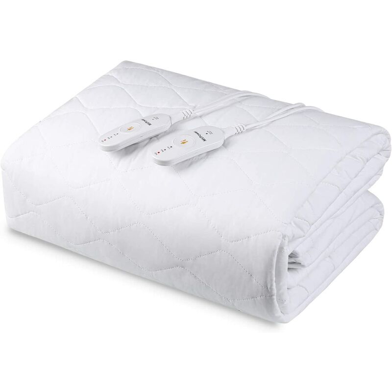 

Calienta Camas Matrimonio 203 × 165 cm, Protector colchón calefactable impermeable con Apagado Automático y Protección contra Sobrecalentamiento