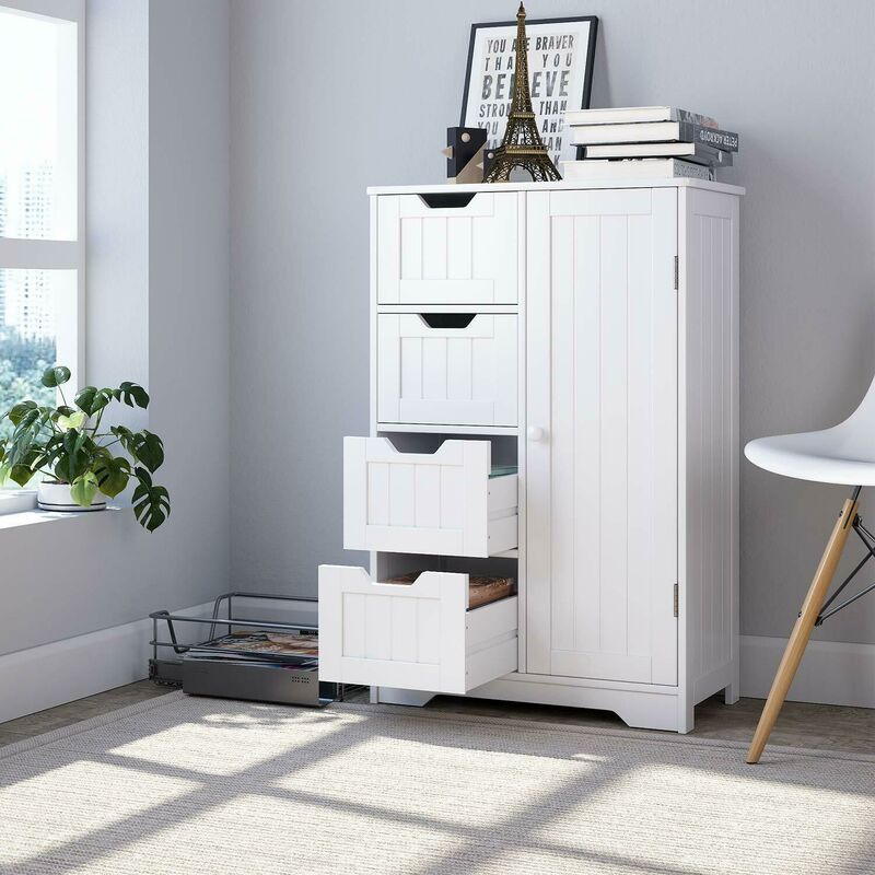 Fixkit - commode buffet armoire polyvalente armoire latérale buffet 56x30x83cm