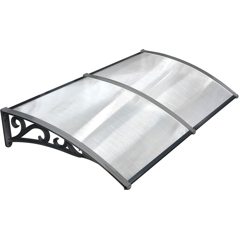 

Marquesina para Puertas y Ventanas Tejadillo de Protección Toldo Cubierta de Policarbonato en Jardín al Aire Libre Dosel de Techo (190 * 98.5cm,