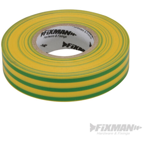 Fixman 192227 Insulation Tape 19mm x 33m Green/Yellow