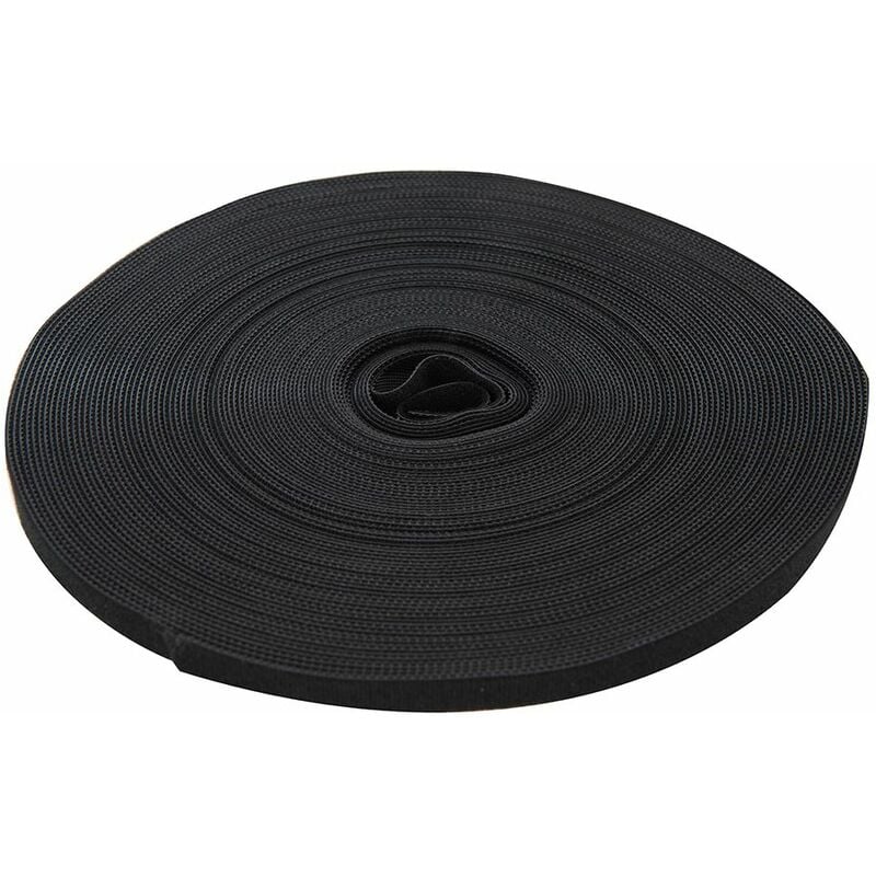 Fixman - Self-Wrap Hook & Loop Tape Black - 10mm x 25m