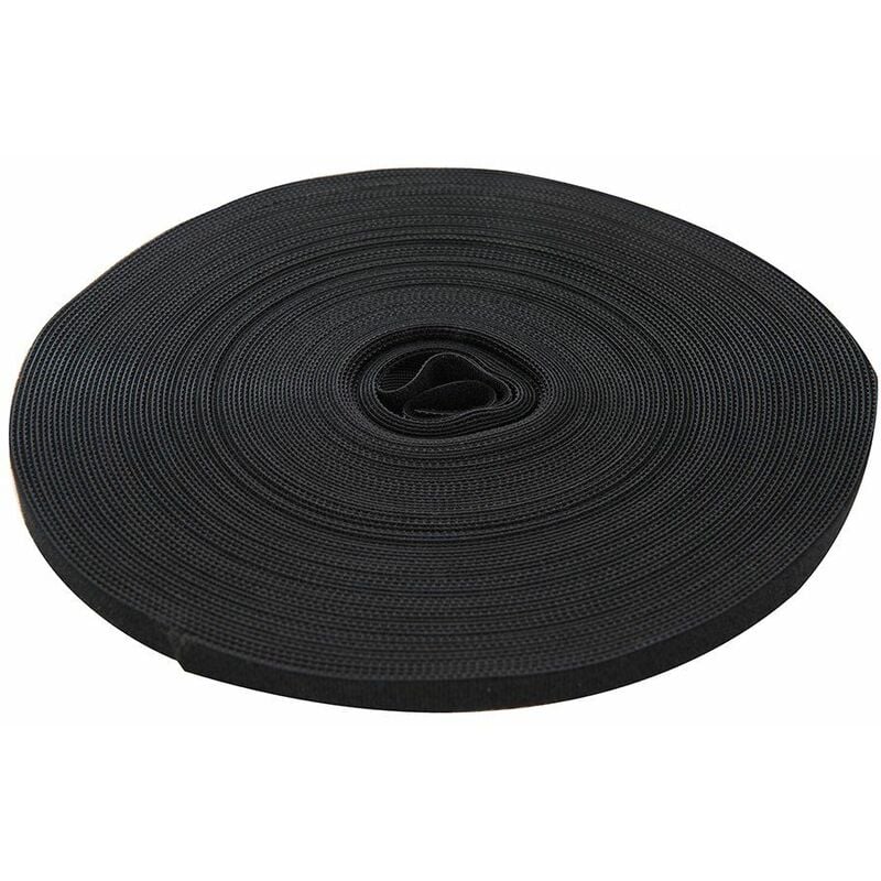 Self-Wrap Hook & Loop Tape Black 10mm x 25m 419854 - Fixman