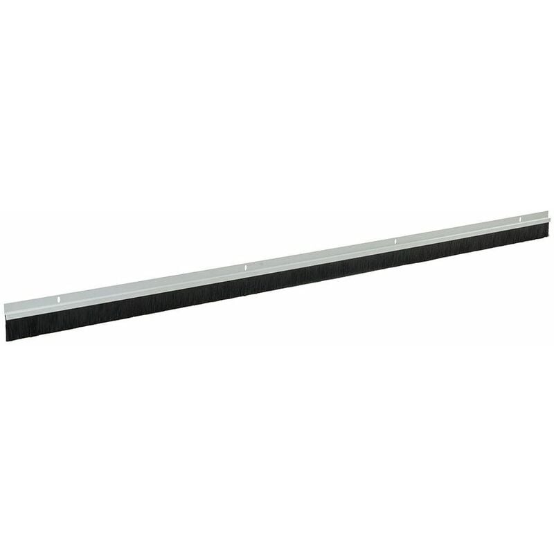 Garage Door Brush Strips 25mm Bristles 2 x 1067mm White 456532 - Fixman