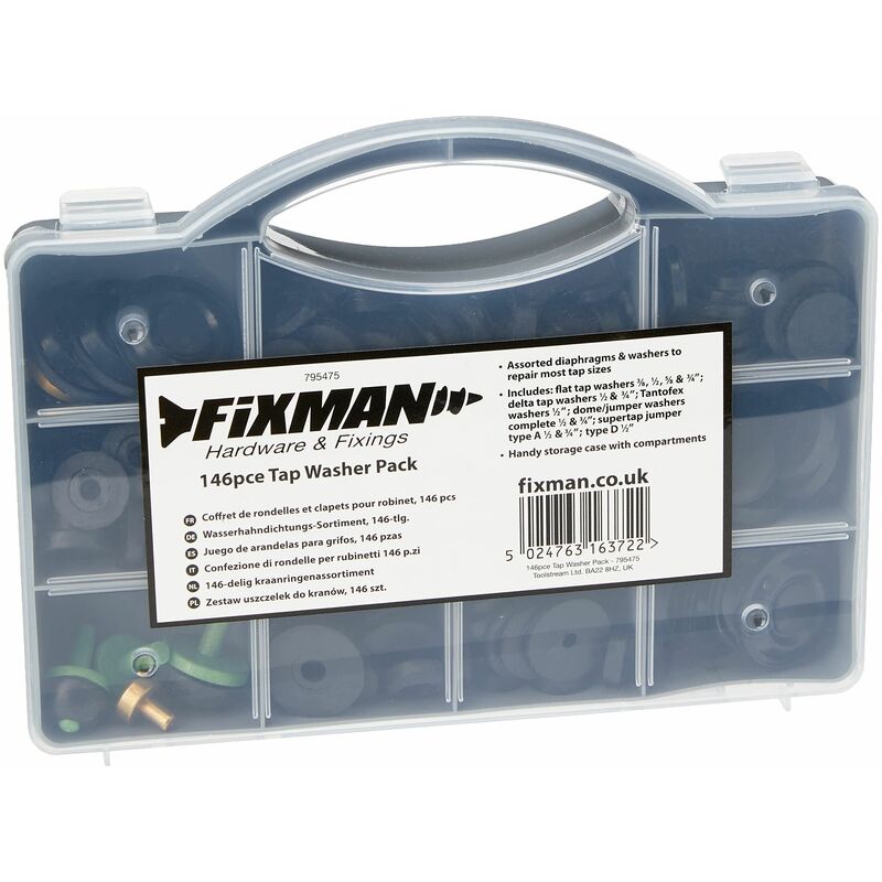 Tap Washers Pack 146pce 795475 - Fixman