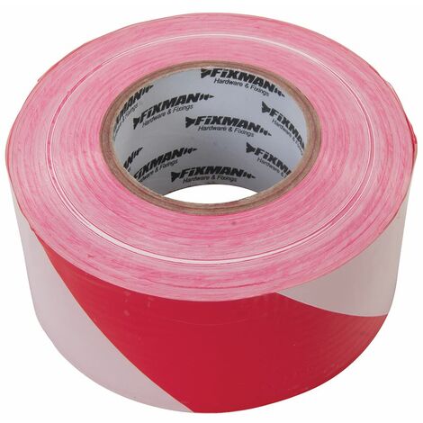 Fixman Barrier Tape - 70mm x 500m Red/White