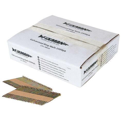 Silverline - 2500 Clous annelés galvanisés 50 mm x Diam 2,9 mm
