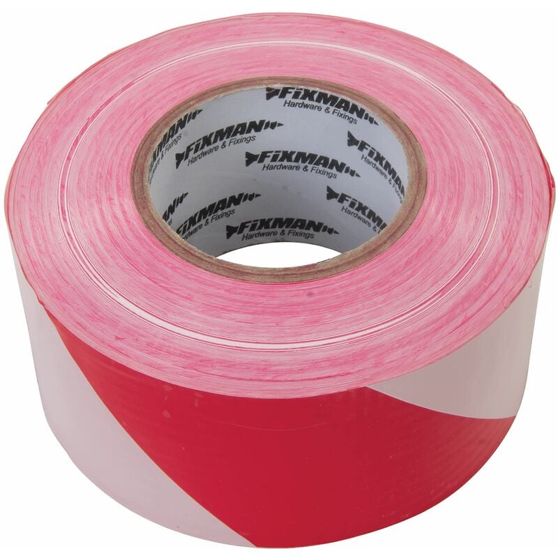 Barrier Tape 70mm x 500m Red/White 194216 - Fixman