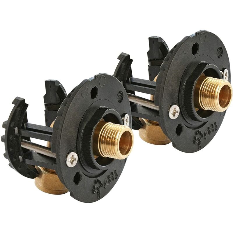 Sortie de cloison fixoplac lavabo/évier - raccord coudé per à glissement Ø16 - Mâle 3/8' (12/17) - Somatherm