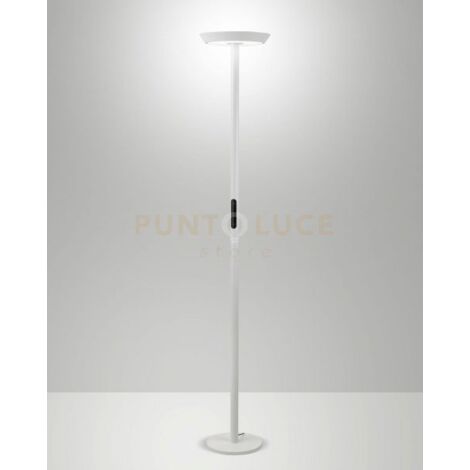 FIZZ LAMPADA DA TERRA BIANCA A LED CCT 2700K - 3200K - 4000K- 50+10W - 3300+900 lm DIMMERABILE