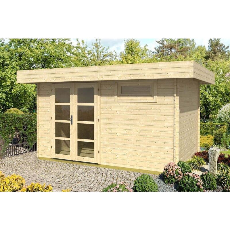 Flachdach Gartenhaus Modell Modern C Ohne Impragnierung T1 1 00002