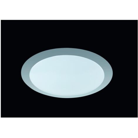 Flache LED Deckenlampe GONZALO aus Kunststoff Grau Ø 34cm