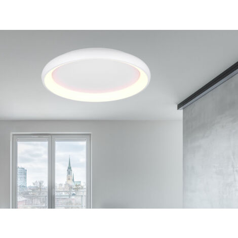 Flache LED Deckenleuchte CARDONA groß Weiß, dimmbar & 3 Lichtfarben, Ø 75cm
