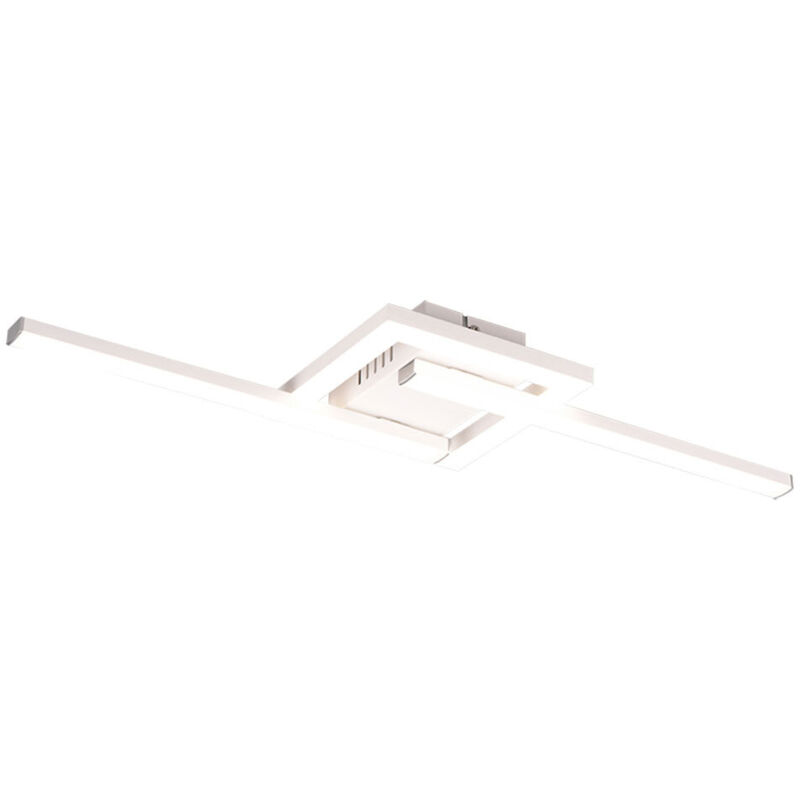 Reality Leuchten - Led Deckenleuchte Wohnzimmerlampe Deckenlampe Weiß 1 Flammig, Metall Kunststoff, 1x Led Neutralweiß 1950 Lm, L 54 Cm