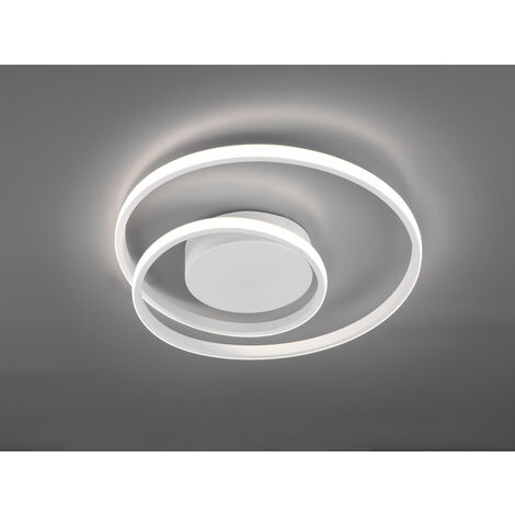 Flache LED Deckenleuchte ZIBAL Weiß, stufenweise dimmbar, Ø 39cm