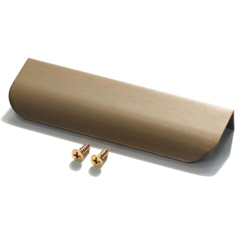 Flache Möbelgriffe, verdeckte Schubladengriffe – Möbelgriffe mit flachem Profil, einfach zu montieren – Moderne Möbelgriffe aus Aluminiumlegierung für die Küchenrenovierung (2er-Set, Bronze, 120 mm / 