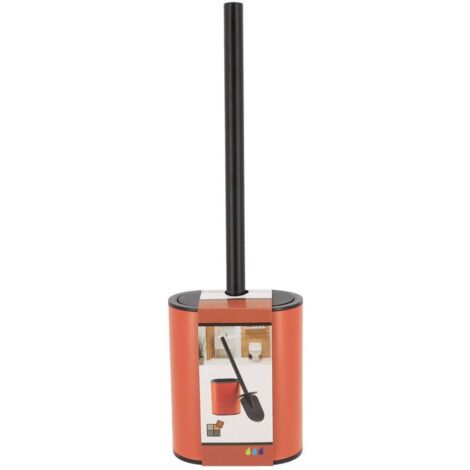 Flache toilettenbürste aus silikon und metallhalter - siena schwarz - Tendance
