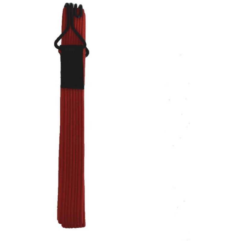 Boni-Shop® Spanngummi Mit Haken, Flaches Band, 150 Cm, Rot, Extra Stark