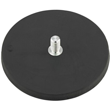 Flachgreifer-Magnet Gummi 43mm m.Innengew. M6 Beloh