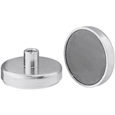 Flachgreifermagnet mit Innengewinde, Ferrit,⌀ 50 mm