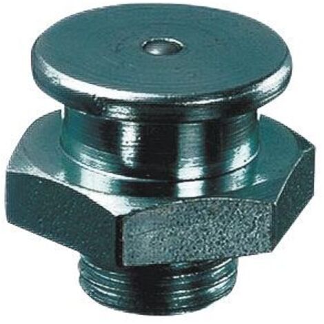 Flachkopf Schmiernippel (Abschmiernippel), Gewinde R1/4", Stahl verzinkt