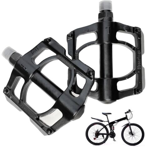 Flachpedale für Mountainbikes und Rennräder, aus Aluminium mit einer Neun-Punkt-Achse und einer 16 Millimeter breiten Plattform.
