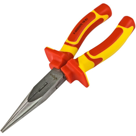 Flachrundzange mit Schneide gerade CR-V 200 mm