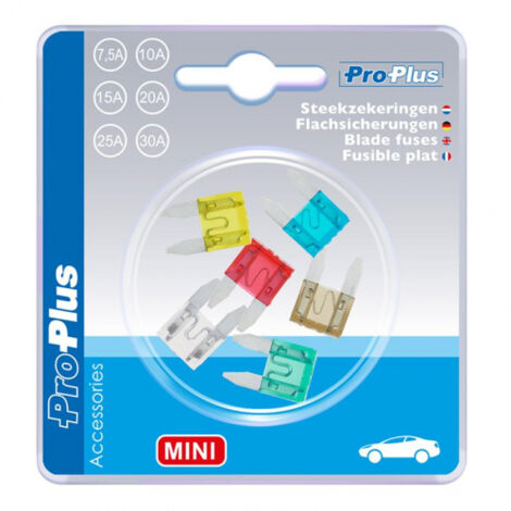 Flachsicherungen mini sortiert 6 stuck im blister