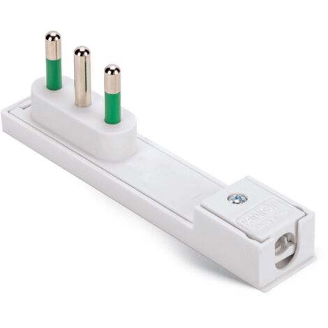 Flachstecker 2P+T 16A, platzsparend