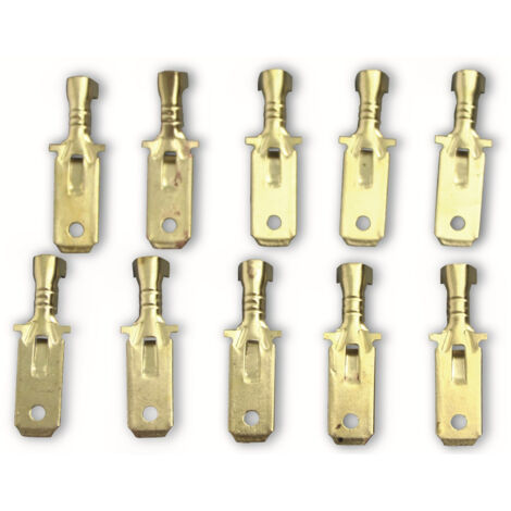 Flachstecker, 6,3mm, 10 Stück